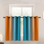 Yakamok Ombre Orange and Blue Curtains by Yakamok
