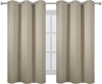 LEMOMO Beige Thermal Blackout Curtains/38 x 54 Inch/Set of 2 Panels Room - Image 2