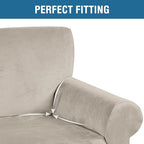 H.VERSAILTEX Stretch Velvet Armchair Cover Couch Covers 1 Cushion Chair - Image 4