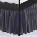 Ruffled Bed Skirt with Split Corners Three Side Coverage-King Size Dust Ruffles Bed Skirts 15 Inch Drop Expertise Tailored Fit Wrinkle Free Bed Skirt Dust Ruffle (King 15 Drop-White)