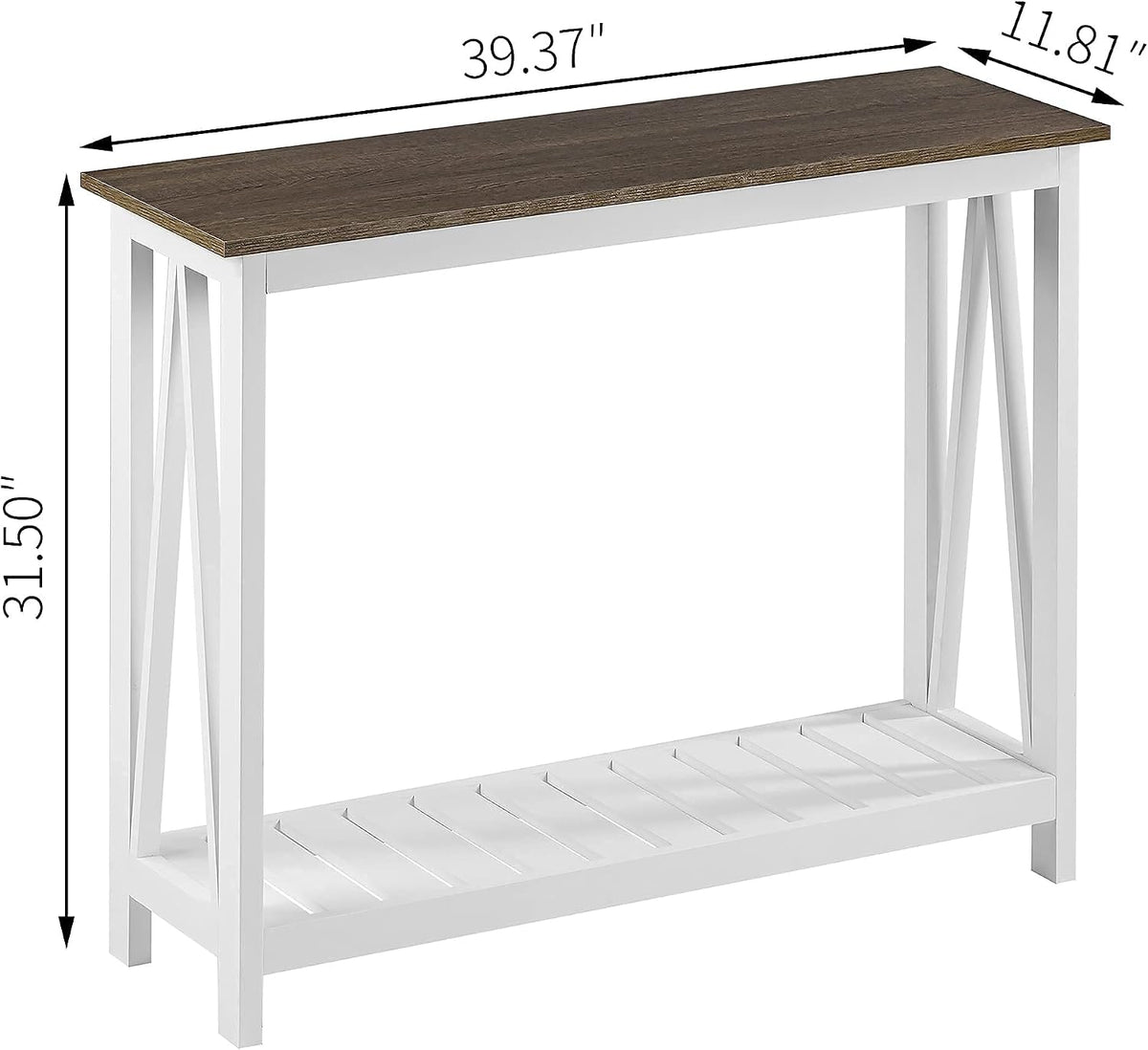 ChooChoo Farmhouse Console Table, Narrow Sofa Table for Entryway, 40 Inch