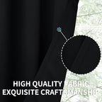 BGment Black Blackout Curtains for Bedroom 63 Inch Length 2 Panels Set - Image 7