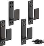 2x4 Door Barricade Brackets, Heavy Duty 2pcs, Black