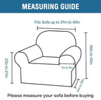 H.VERSAILTEX Stretch Velvet Armchair Cover Couch Covers 1 Cushion Chair - Image 2