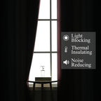 Estelar Textiler Navy Blue and Burgundy Red Blackout Ombre Curtains - Image 3