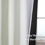 Estelar Textiler Sage Green and Greyish White Ombre Blackout Curtains 45 Inch - Image 5