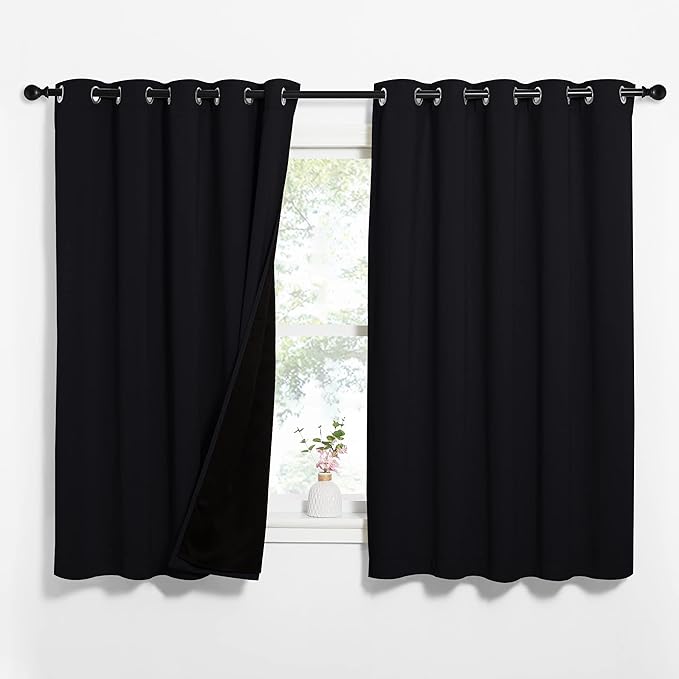 NICETOWN Complete 100% Blackout Curtains, Thermal Insulated & Energy Efficiency by NICETOWN