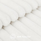 decorUhome Summer Cozy Faux Fur Throw Pillow Covers 26x26 Set of 2 Decorative - Image 2