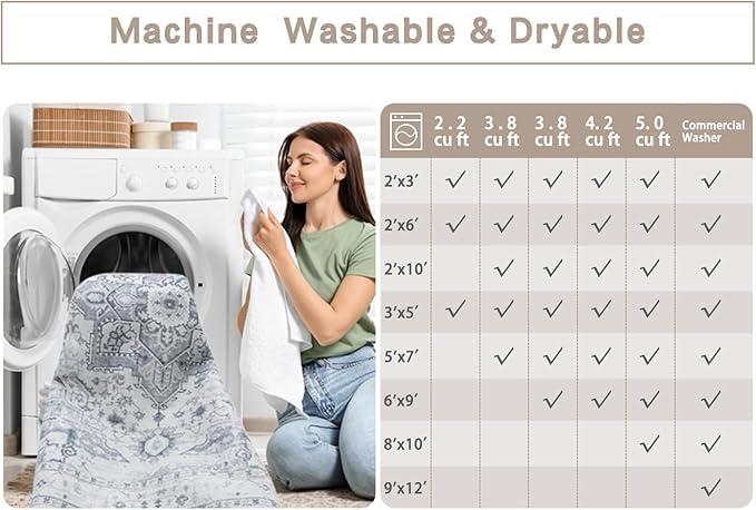Srugn Area Rugs 5x7 Washable Area Rugs - Image 8