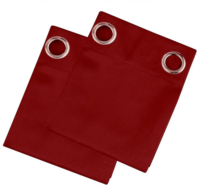 LEMOMO Blackout Curtains 52 x 120 Inch Long Red Curtains Set of 2 Panels Room - Image 9