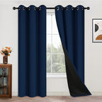 Yakamok 84 Inch Length 100% Blackout Window Curtain Panels, Full Light Blocking by Yakamok