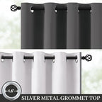 Yakamok 100% Blackout Curtain Panels 84 inches Cold and Light Blocking Drapes - Image 2