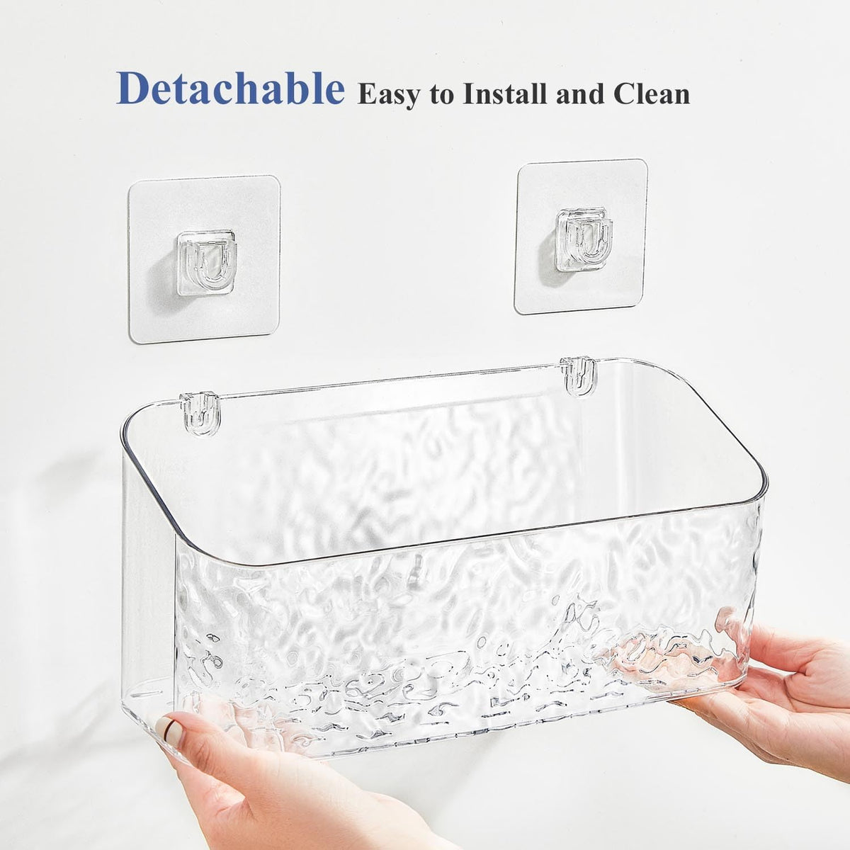 Bath Toy Storage Holder, 2 Pack Clear Bathtub Shower Caddy Shower Organizer