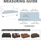 Leather Look Couch Cushion Covers Sofa Seat Slipcovers Sets Couches Furniture - Image 2