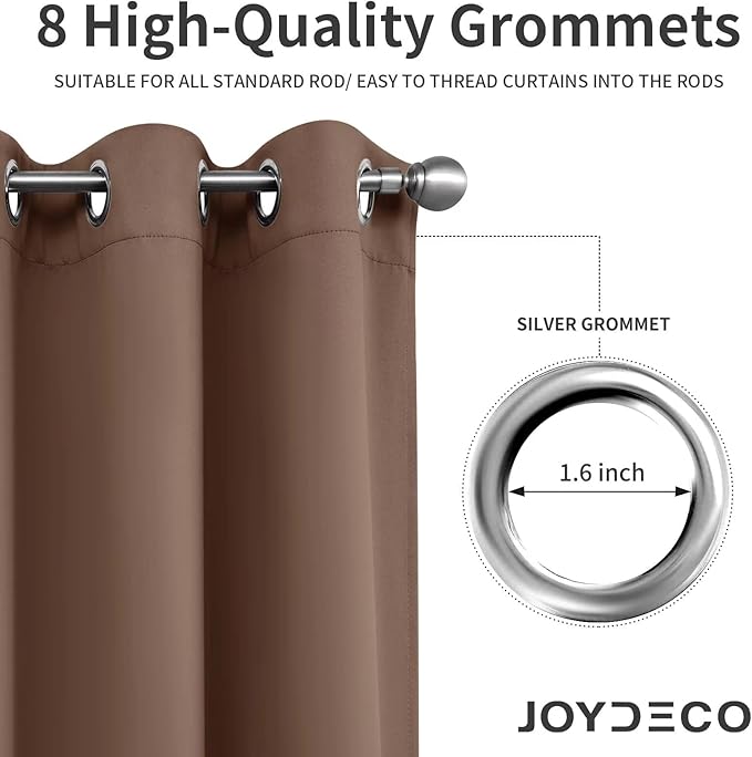 Joydeco Blackout Curtains 84 inches Long 2 Panels Set, Thermal Insulated Long - Image 5