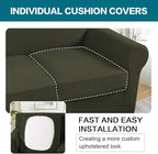 Turquoize 4 Piece Sofa Covers for 3 Cushion Couch Sofa Slipcover Soft Couch - Image 5