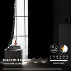 Deconovo Designer Series Silvery Cubic Printed Blackout Curtains - Image 3