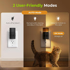 AUVON Plug in Night Light with Gradient Glow, Motion & Dusk to Dawn Sensor