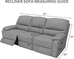 PureFit Super Stretch 3 Seats Recliner Sofa Couch Cover - Image 6