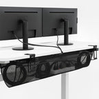 VIVO Clamp-on Mesh Net Cable Management Holder, 44", Holds 11 lbs