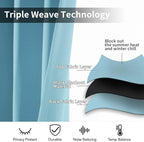 Yakamok Sky Blue Blackout Curtains - Image 4
