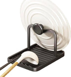 Anti-Rust Metal Spoon Rest with Lid Holder While Cooking, Grey