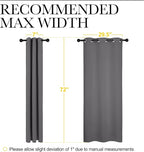NICETOWN Grey Blackout Curtain Panels - Image 7