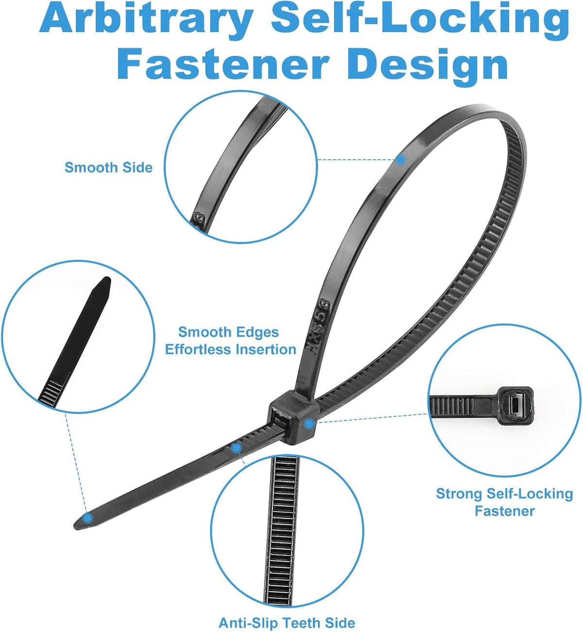 Zip Ties Assorted Sizes(14+12+10+8+6+4 Inch), 900 Pcs Black zip Ties for Home, Office, Garden, Workshop, Multi-Purpose Wire Management Cable Tie Wraps by Limsougle.
