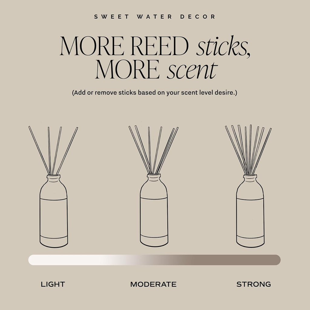 Sweet Water Decor Hello Fall Reed Diffuser Set - Hot Cider, Cinnamon, Cloves, Apple, and Nutmeg Fall Scented Diffuser - Scent Diffusers for Home, Fall Home Decor Long Lasting Fragrance Made in the USA