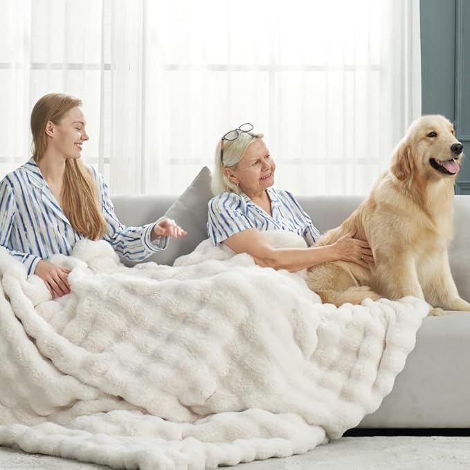 Cozy Bliss Faux Fur Throw Blanket by CozyBliss
