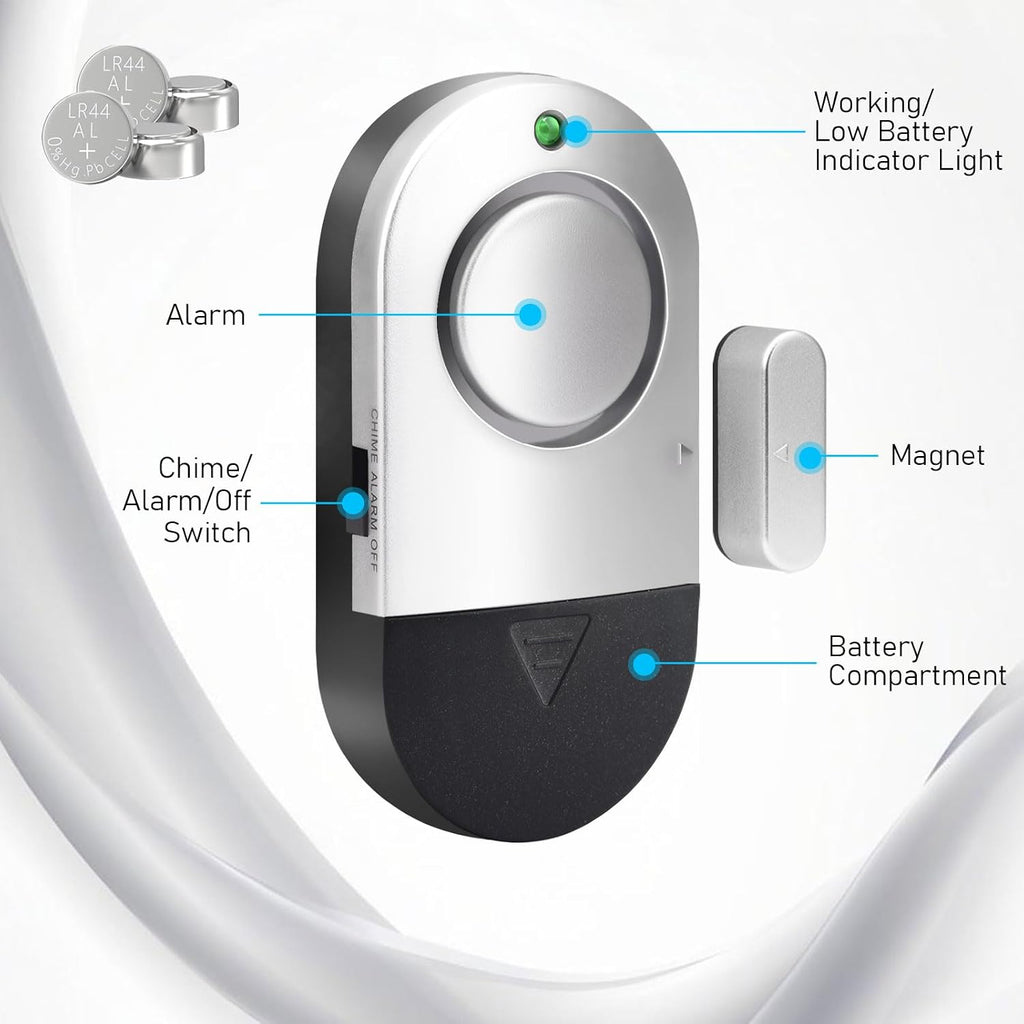 Door Window Alarm, 120DB Window Alarms for Home Security, Door Chime for Store Home