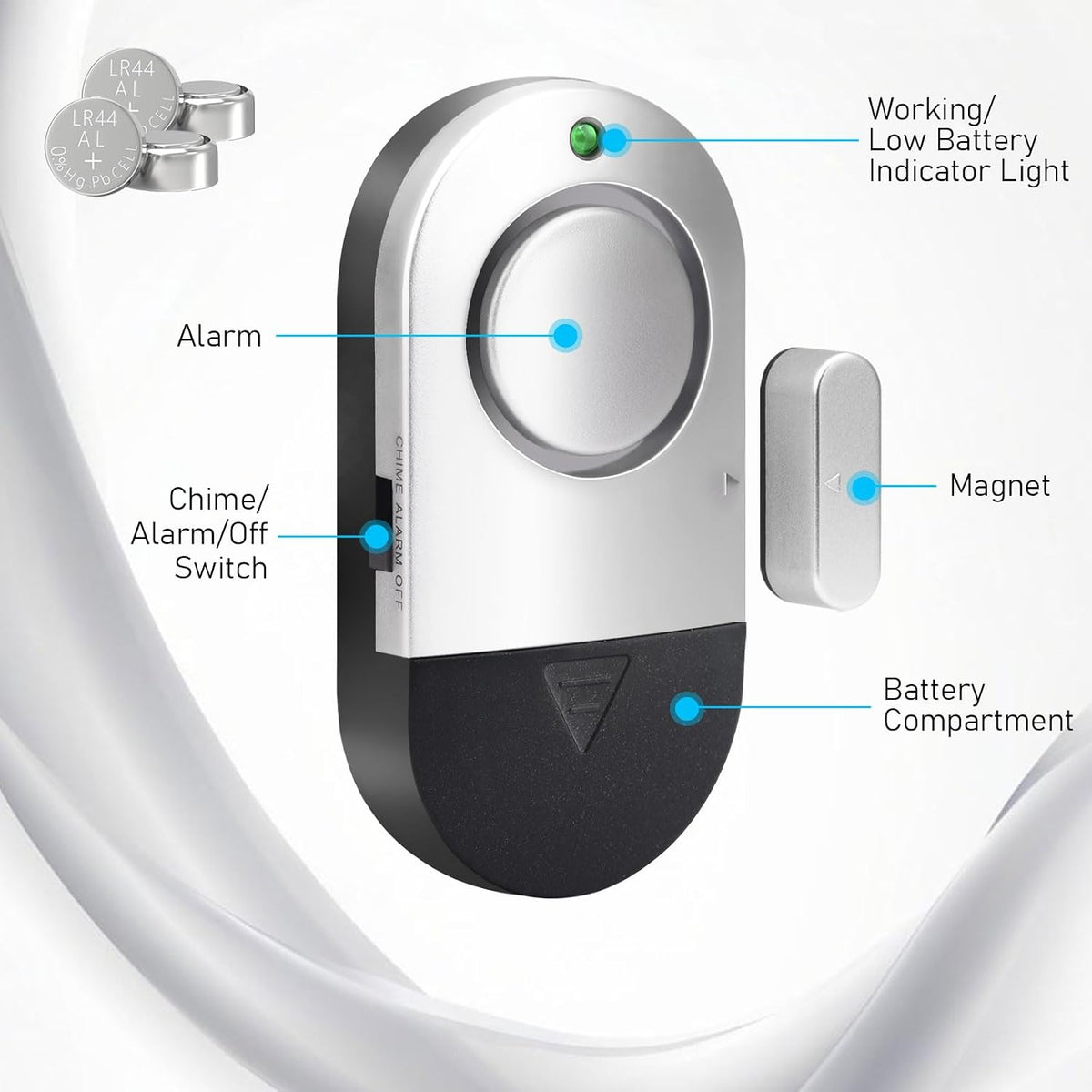 Door Window Alarm, 120DB Window Alarms for Home Security, Door Chime for Store Home