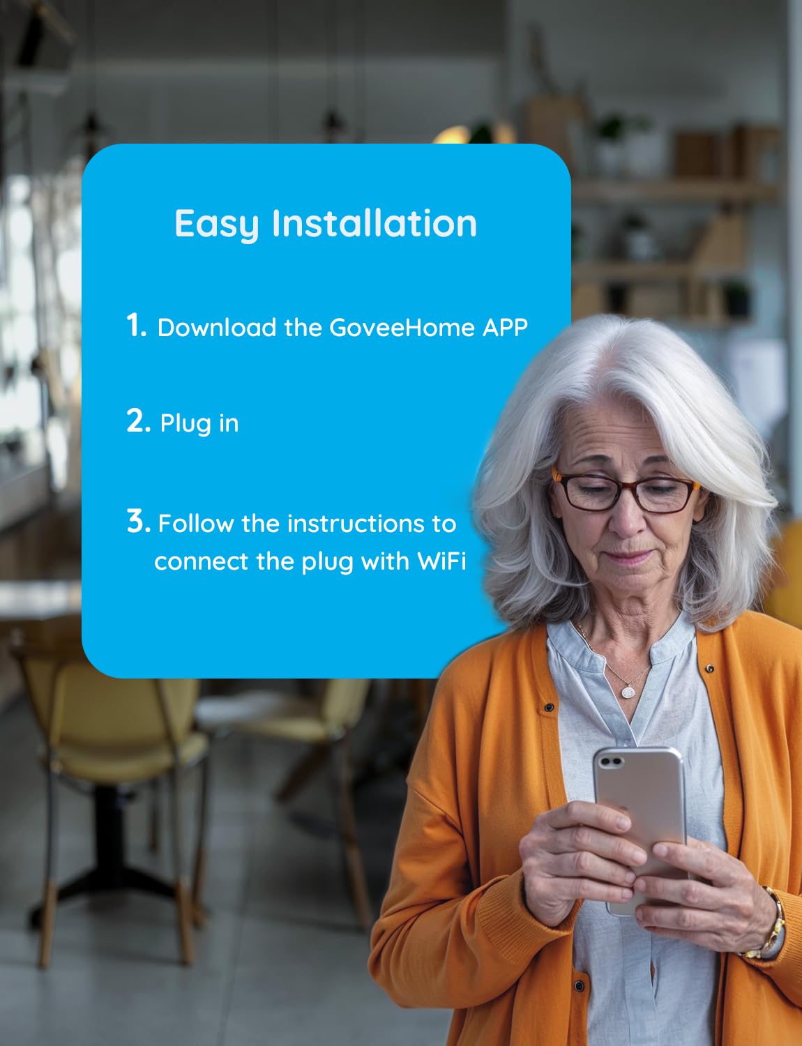 Govee Smart Plug 15A WiFi Bluetooth Outlet 4 Pack, Remote Group Control
