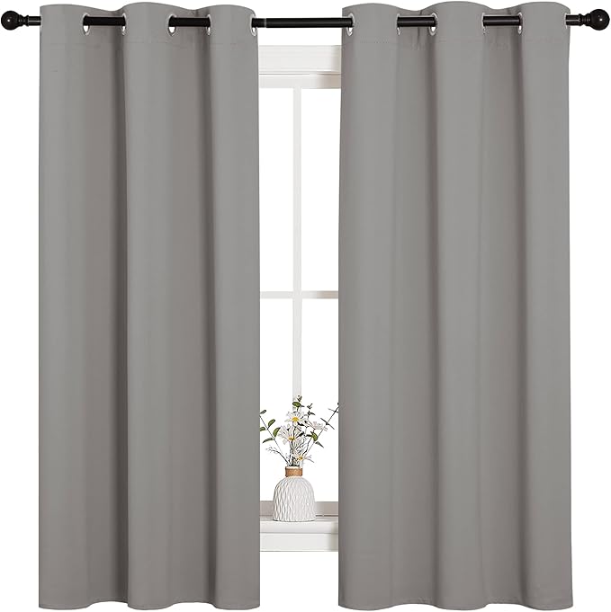 NICETOWN Blackout Curtains 63 inches Long, Thermal Insulated Solid Grommet Top - Image 2
