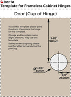 Berta, 4-Pack Full Overlay 110° Soft-Close Frameless Cabinet Hinges