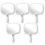 MIRRORVANA Large Hand Mirror with Comfy Handle, 9" x 13" (White)