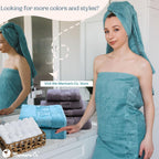 Set of 4 Luxury Super Soft Towels – Premium Viscose Derived from Bamboo & Turkish Cotton for The Ultimate Bath Experience