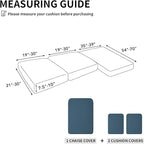 Easy-Going Stretch 3 Pieces Couch Cushion Covers - Image 2