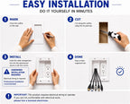 Premium in Wall TV Cable Management Kit for 65+ Inch Smart TVs with Recessed Triple Outlet Box, Wire Hider, Pass Through Plate, Low Voltage Cable Plate, Wire Concealer, Home Theater DIY