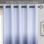 SimpleHome Gradient Color Ombre Room Darkening Curtains Blackout Black Thermal - Image 3