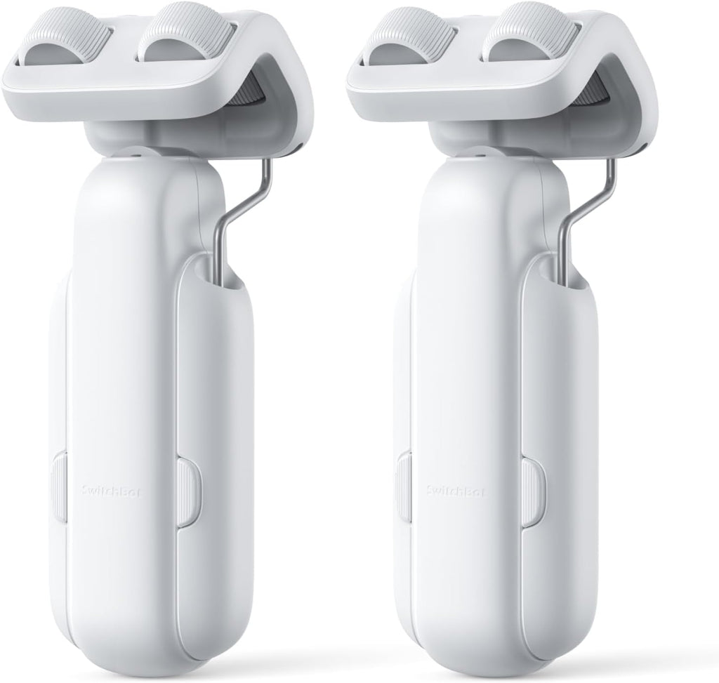 SwitchBot 2025 Automatic Curtain Opener 3 Rod-Bluetooth Remote Control, WiFi&APP Control, Upgraded High-Performance, Add Hub to Work with Alexa, Google Home, HomeKit via Matter(2025 Curtain Opener*2)