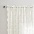 YJ YANJUN Vintage Lace Curtains 90 Inches Long - Image 3