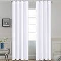 Yakamok Pure White Curtains 84 inch Long, 50% Light Blocking Gormmet Window by Yakamok