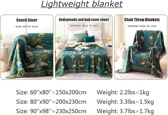 MSGKV Boho Throw Blanket 100% Cotton Blankets - Image 9