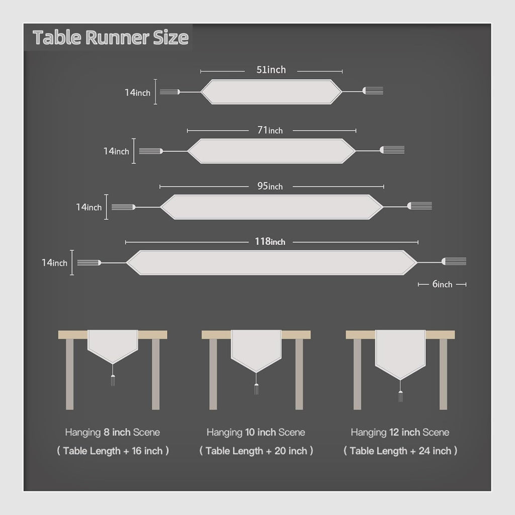 Table Runner 14x51 Inch Beige