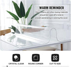 Clear Table Protector 42 x 78 Inch, 2mm Plastic Table Cover