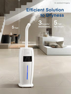 18L Humidifier Large Room, 60H Runtime, Triple Mist 1300mL/H, Top Fill