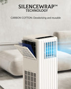GarveeTech 8000 BTU Portable Air Conditioner, 3 in-1 Free Standing Cooling Portable AC Unit with Cool/Dry/Fan Mode, with Remote Control, Cools Up to 350 Sq.Ft with Sleep Mode,2 Fan Speed for Home