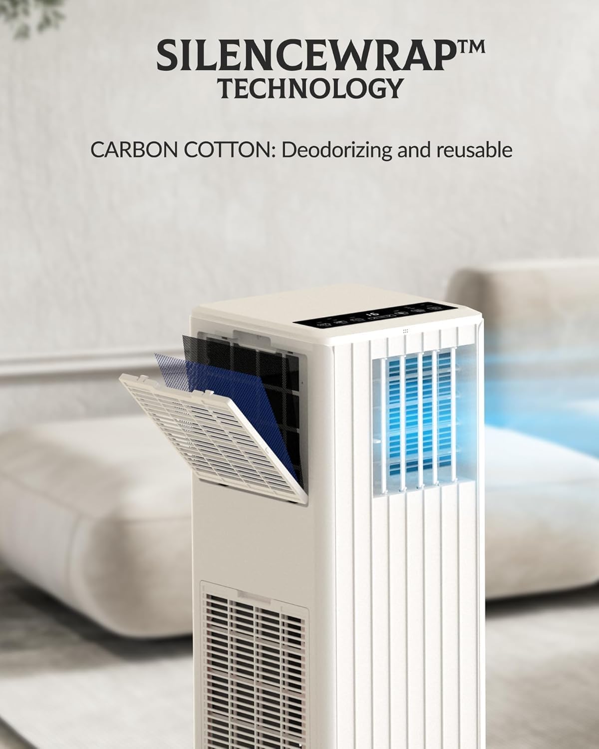 GarveeTech 8000 BTU Portable Air Conditioner, 3 in-1 Free Standing Cooling Portable AC Unit with Cool/Dry/Fan Mode, with Remote Control, Cools Up to 350 Sq.Ft with Sleep Mode,2 Fan Speed for Home