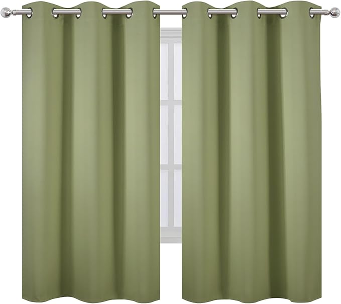 LEMOMO Blackout Curtains 42 x 63 inch/Sage Green Curtains Set of 2 - Image 2